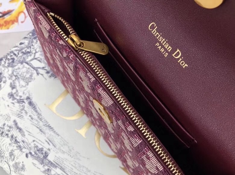 D*or bordeaux oblique saddle belt bag