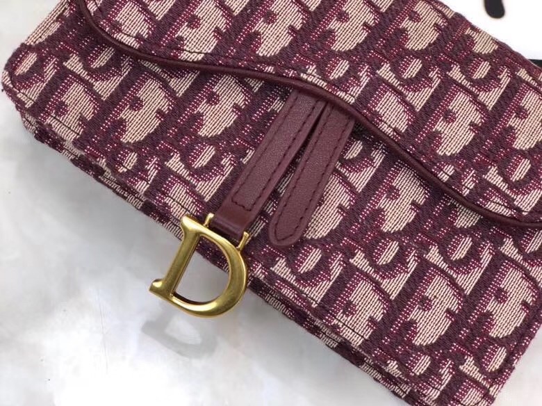 D*or bordeaux oblique saddle belt bag