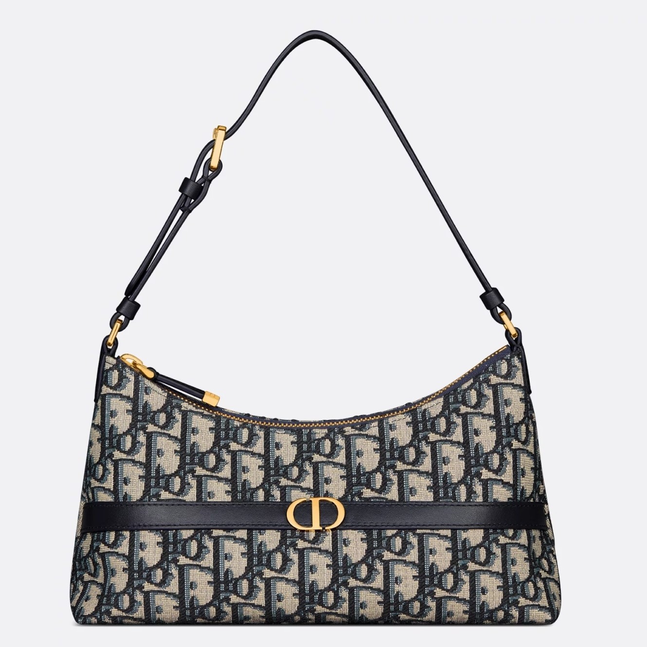 D*or 30 montaigne cigale mini bag in blue oblique jacquard