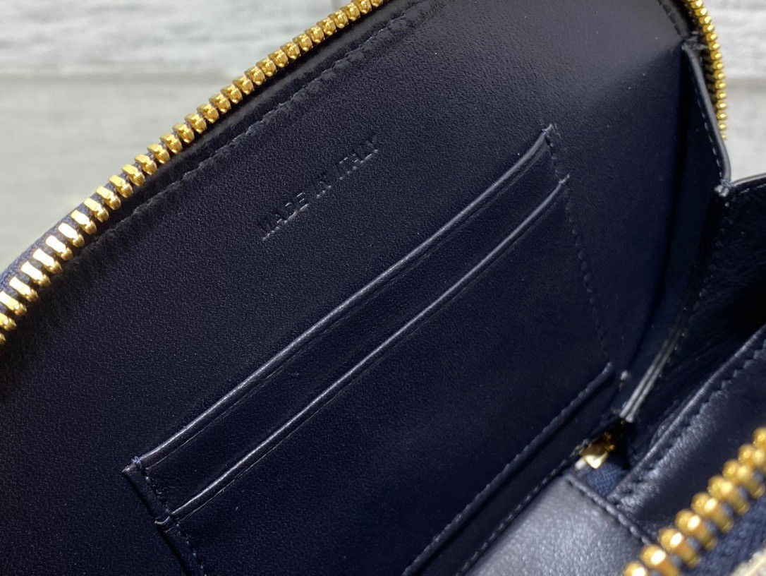 D*or cd signature oval camera bag in blue D*or oblique jacquard