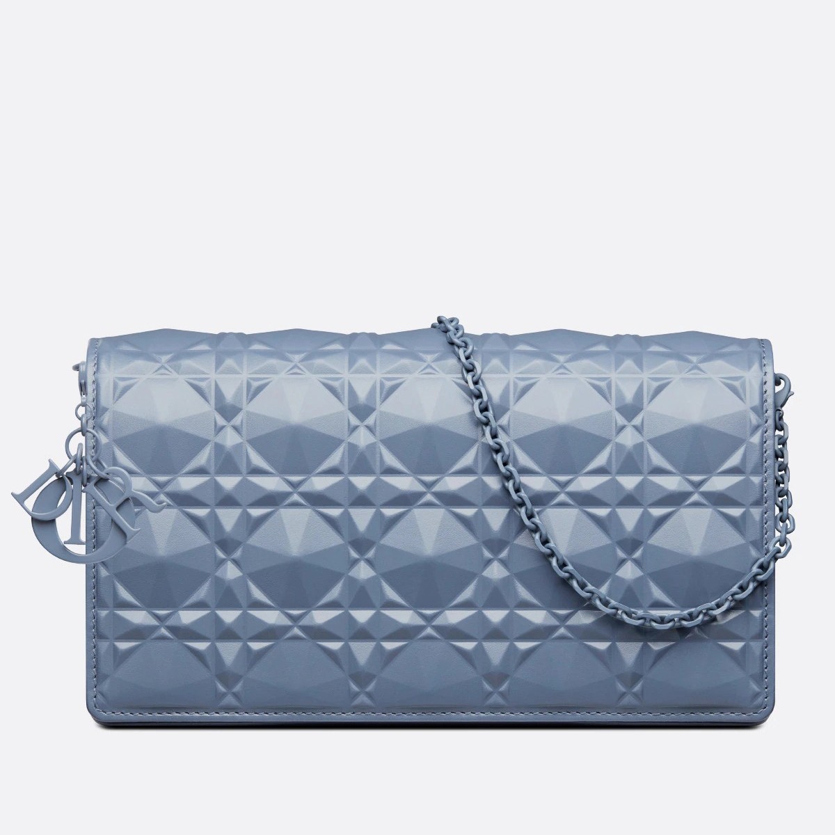 D*or lady D*or pouch in denim diamond calfskin