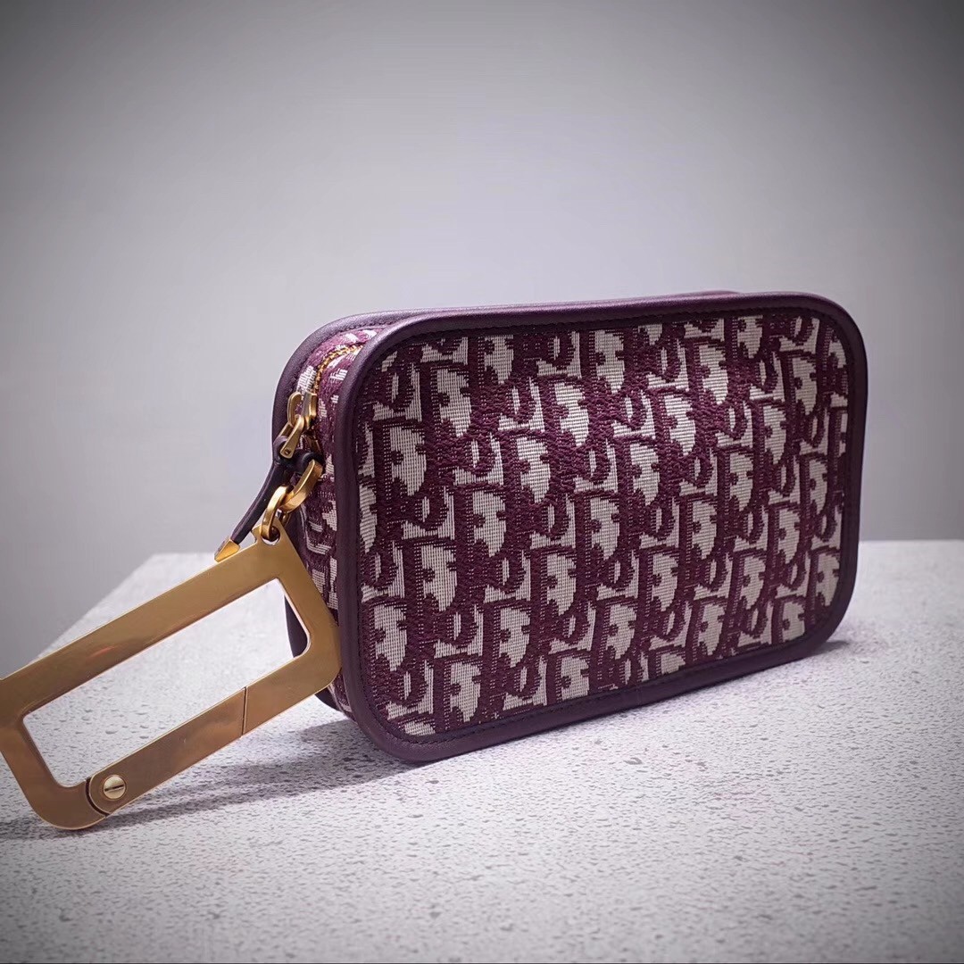 D*or D*orquake clutch in bordeaux D*or oblique canvas