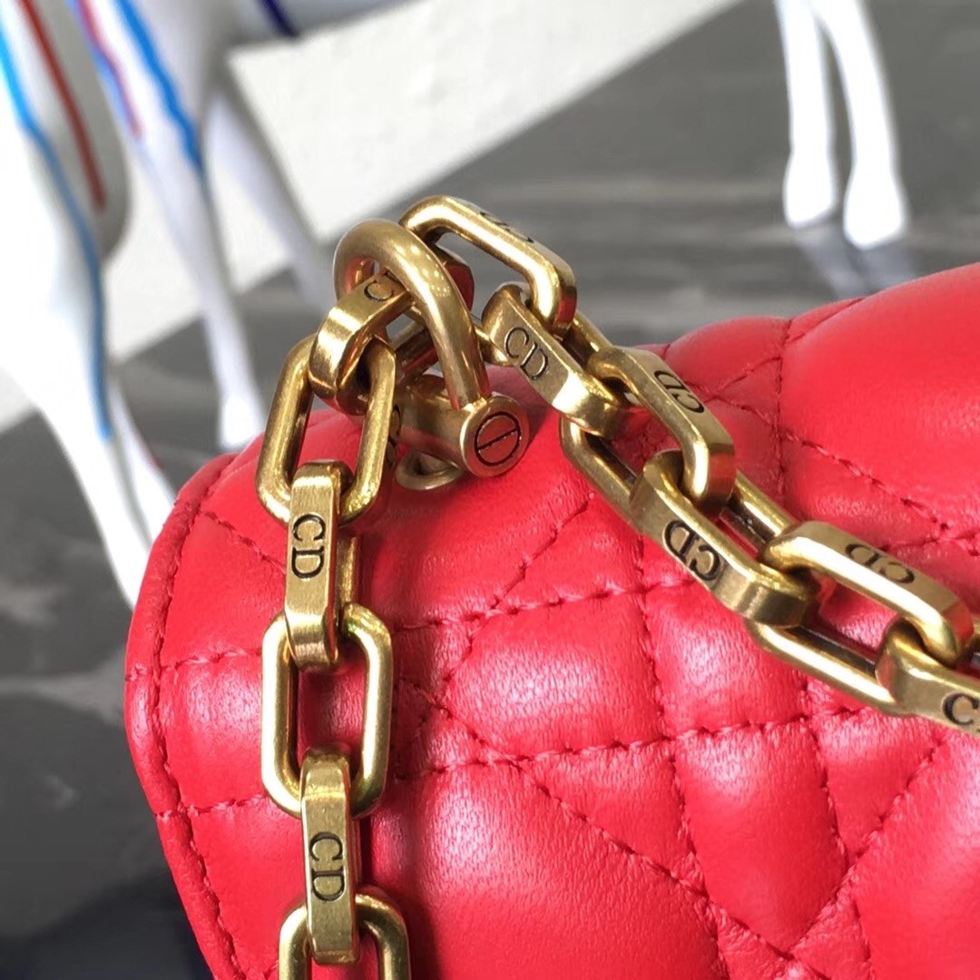 D*or small D*oraddict flap bag in cherry lambskin