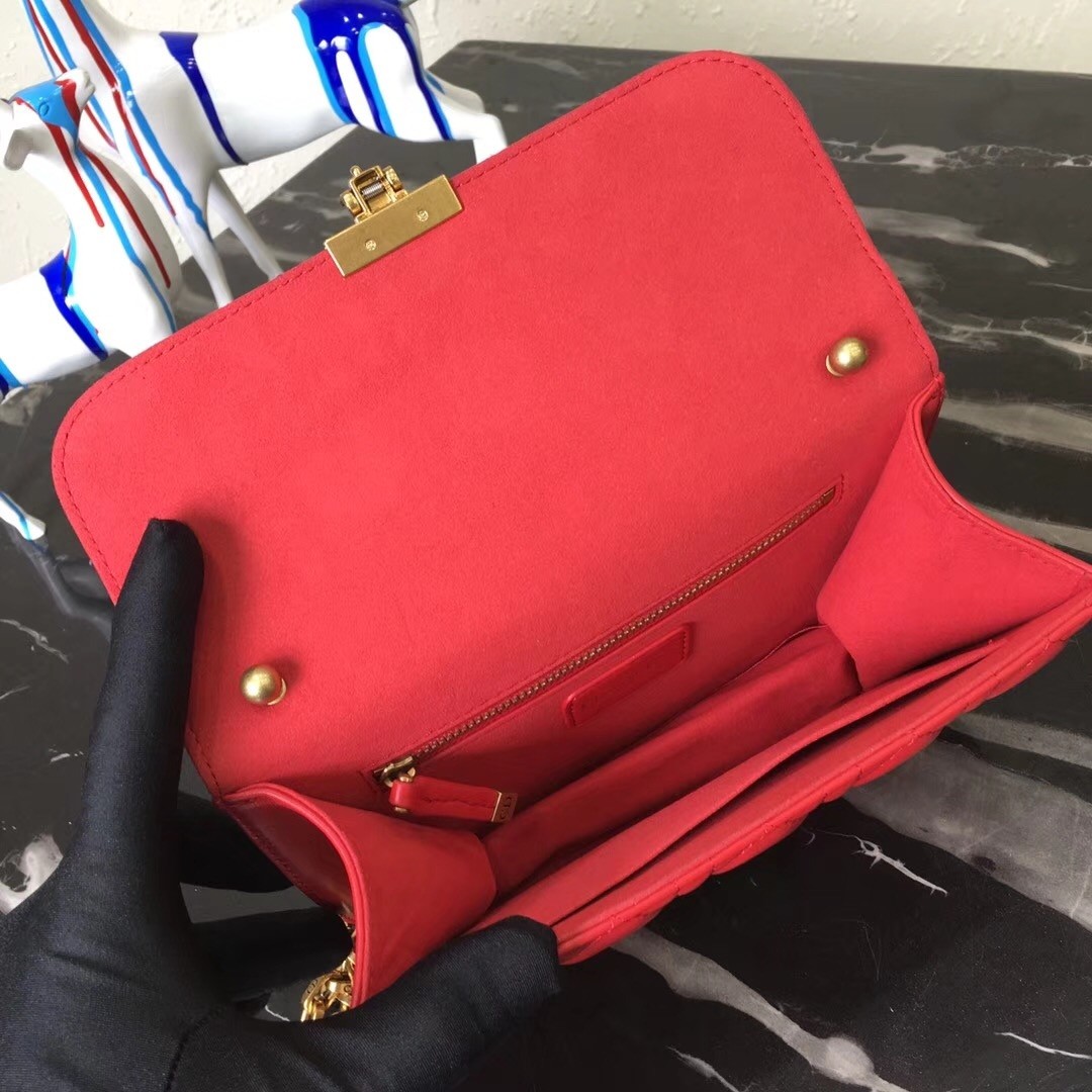 D*or small D*oraddict flap bag in cherry lambskin