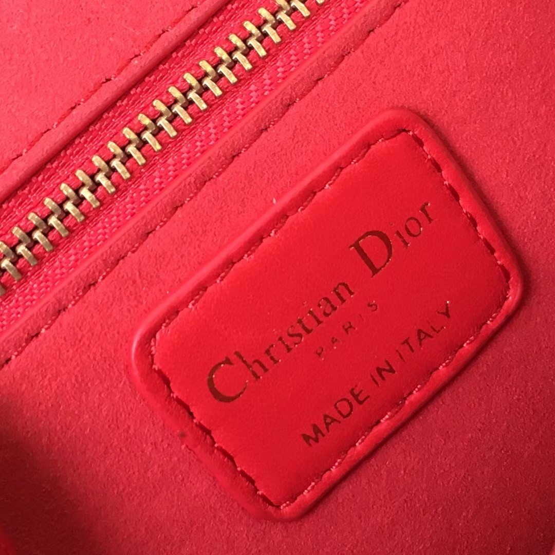 D*or small D*oraddict flap bag in cherry lambskin
