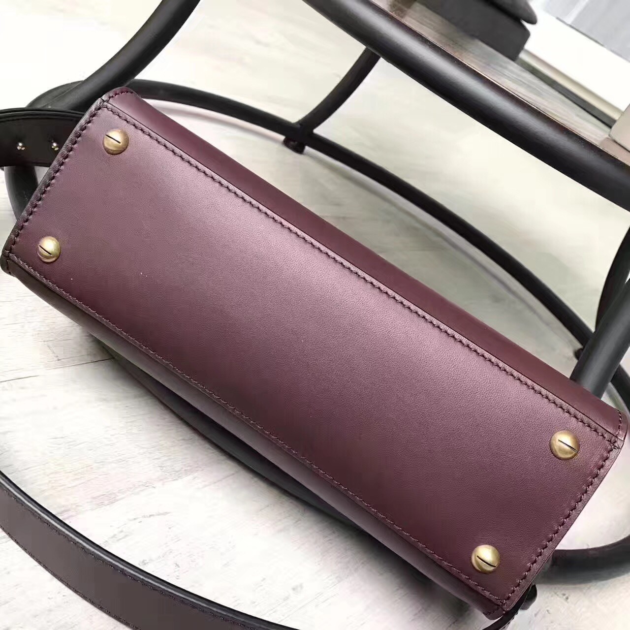 D*or D*oraddict tote bag in bordeaux calfskin