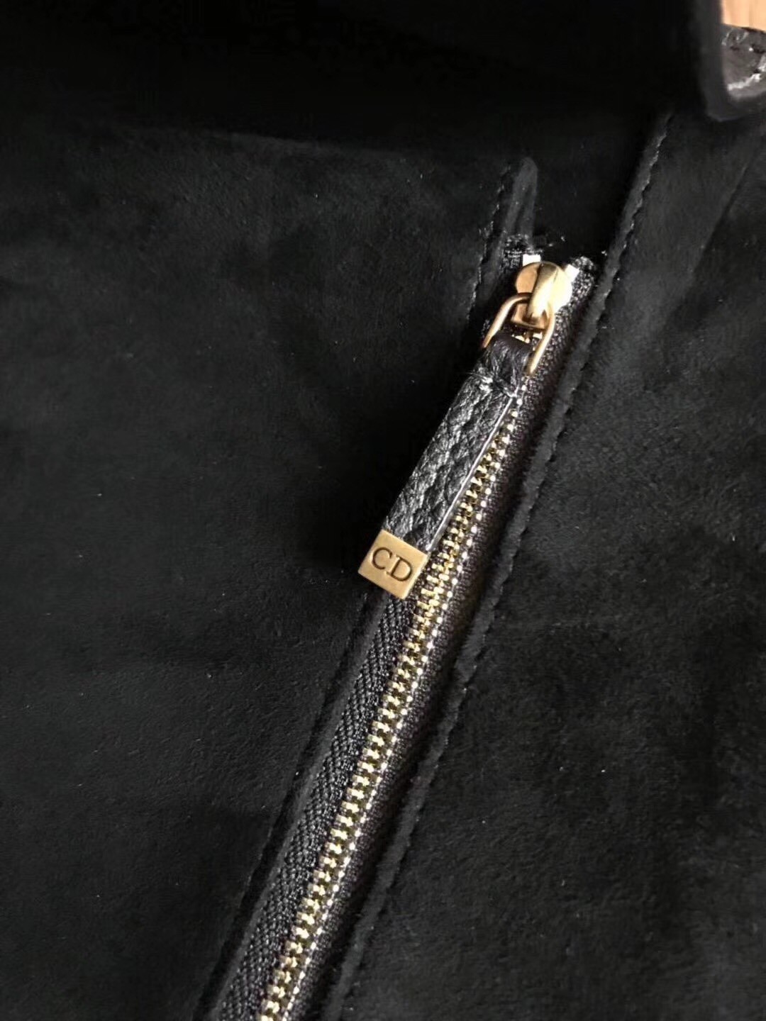D*or D*oraddict tote bag in black grained leather