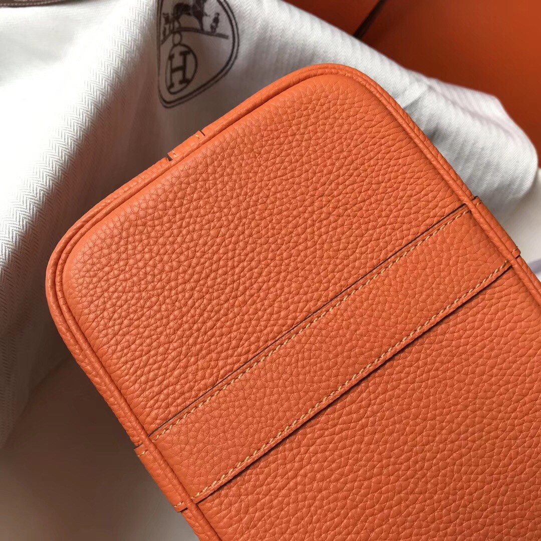 H**mes garden party 30 bag in orange clemence calfskin