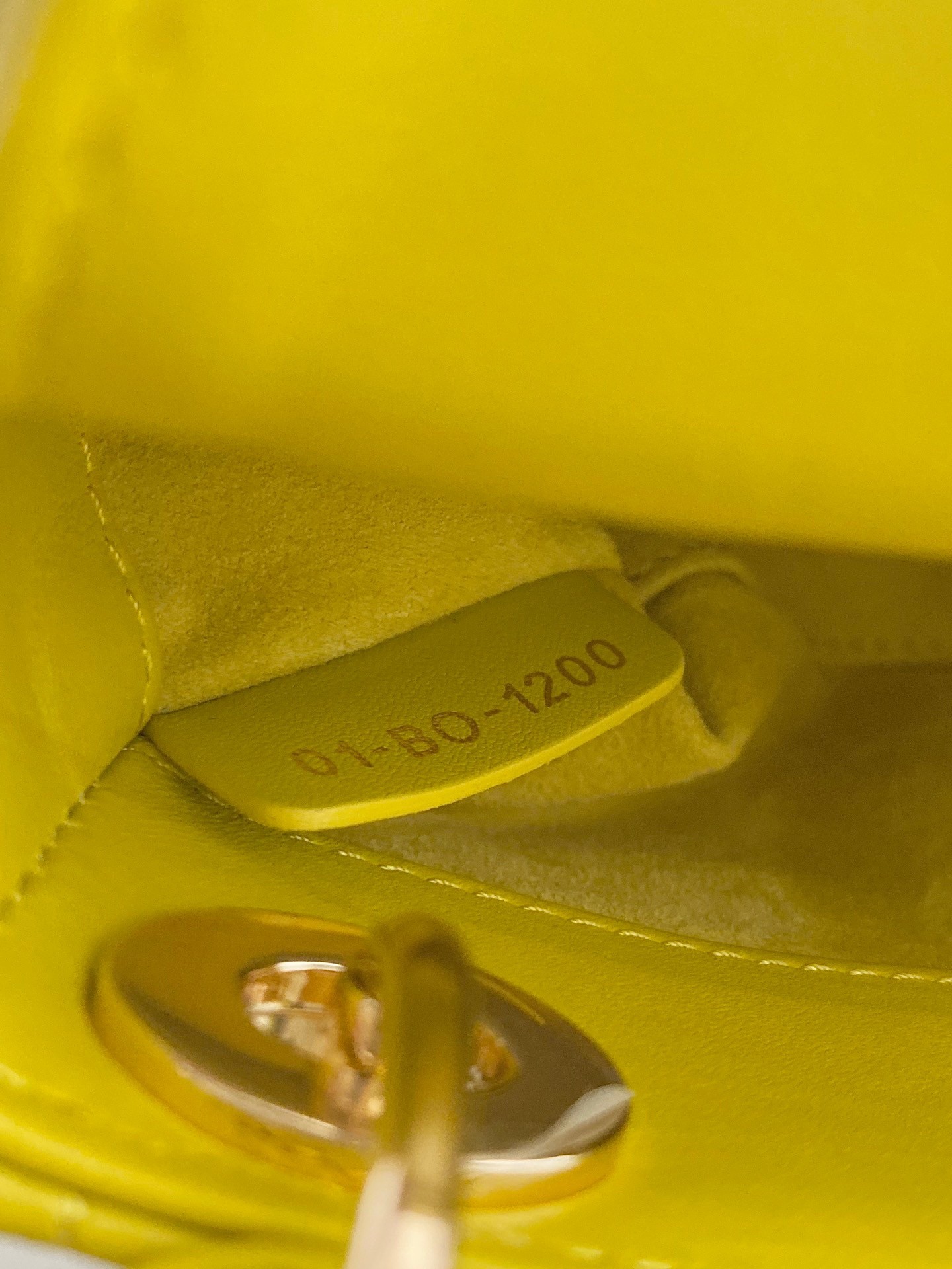 D*or lady D*or micro bag in yellow cannage lambskin