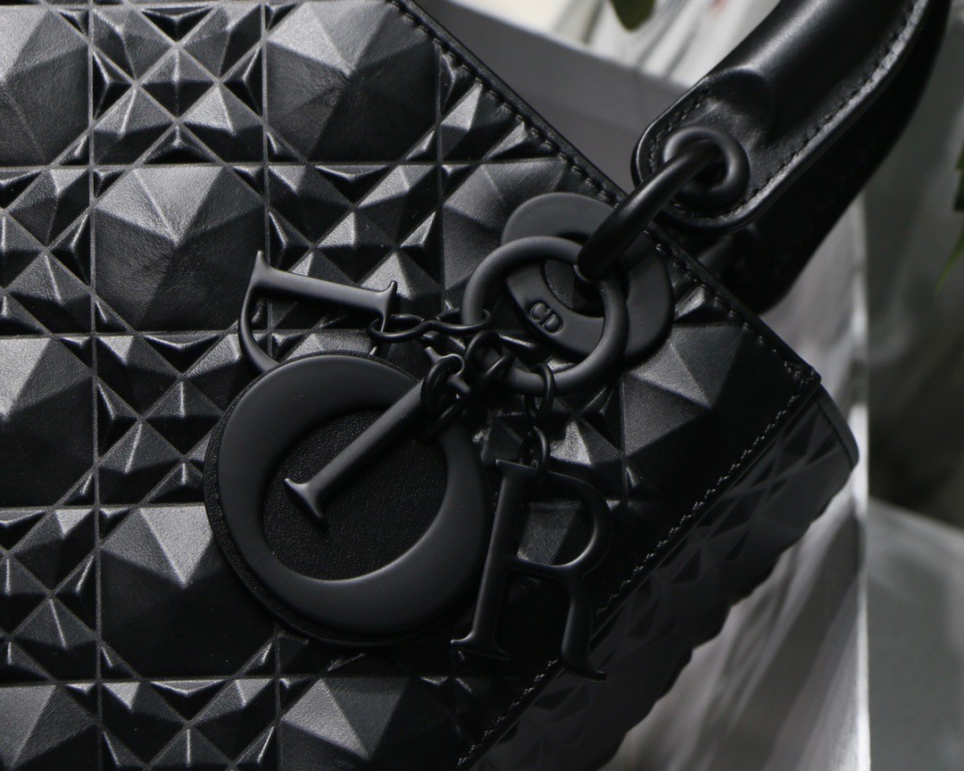 D*or small lady D*or my abcD*or bag in black diamon calfskin