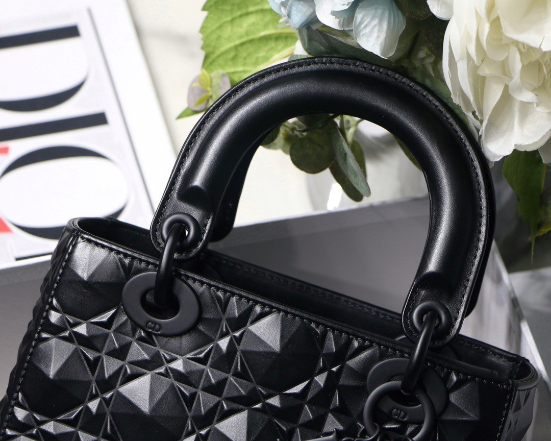 D*or small lady D*or my abcD*or bag in black diamon calfskin