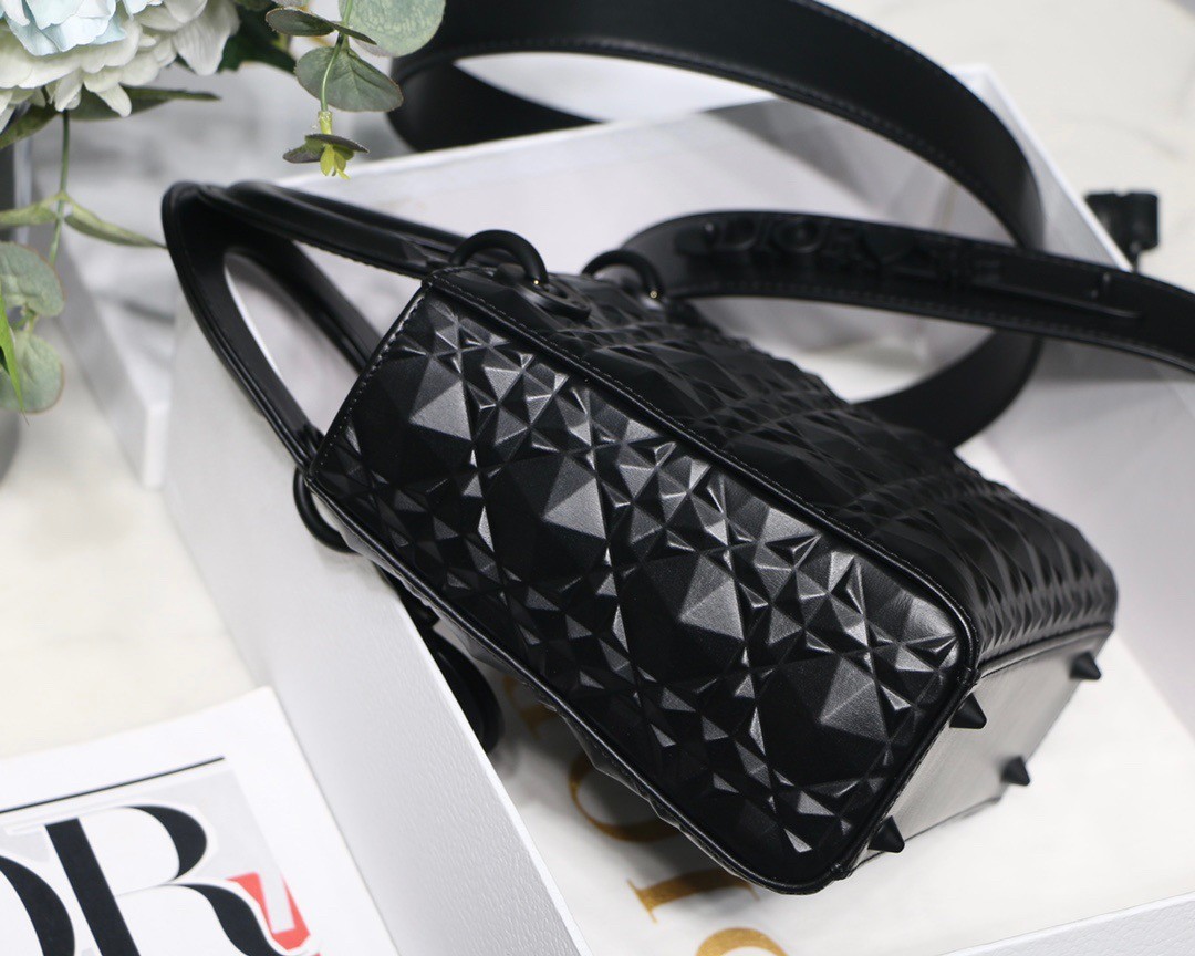 D*or small lady D*or my abcD*or bag in black diamon calfskin