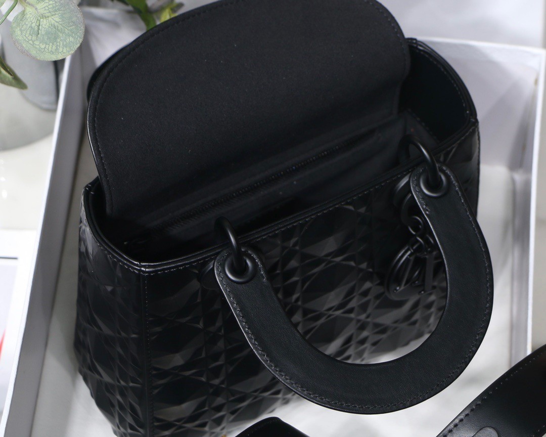 D*or small lady D*or my abcD*or bag in black diamon calfskin