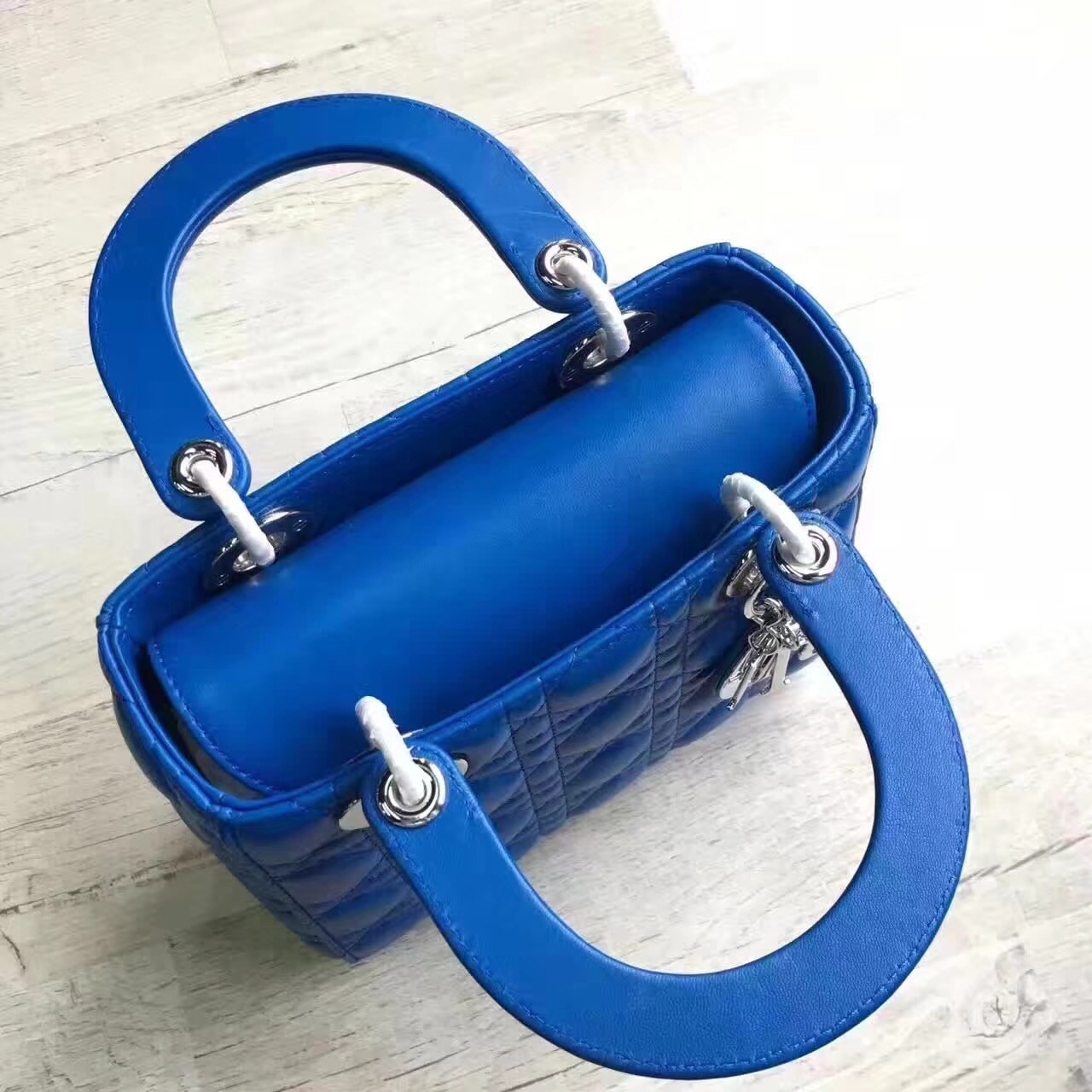 D*or my lady D*or bag in blue lambskin