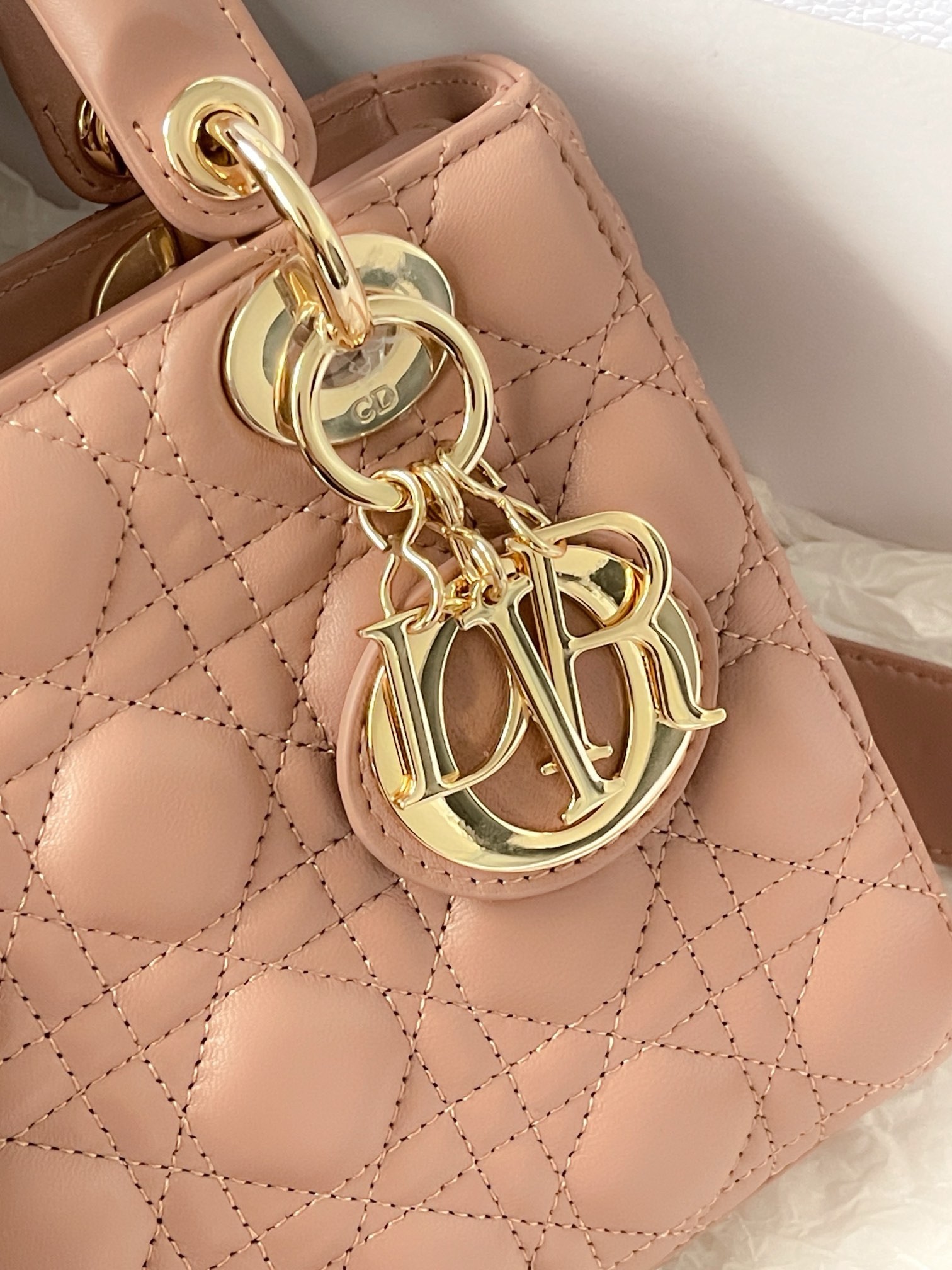 D*or small lady D*or my abcD*or bag in blush lambskin