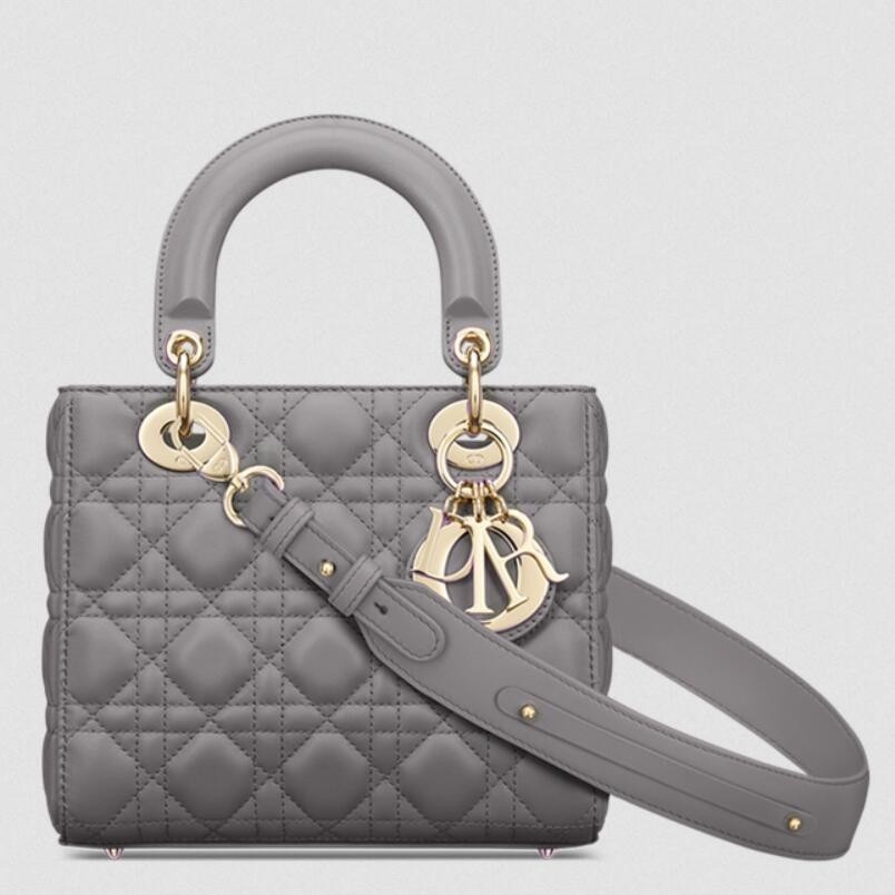 D*or small lady D*or my abcD*or bag in steel grey lambskin