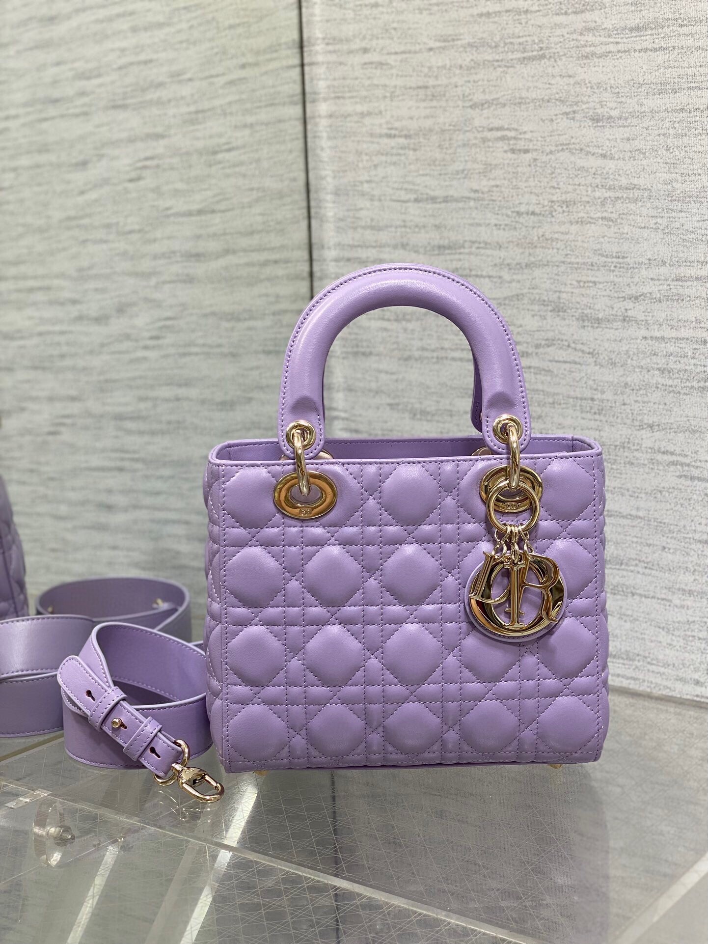 D*or small lady D*or my abcD*or bag in lilas lambskin