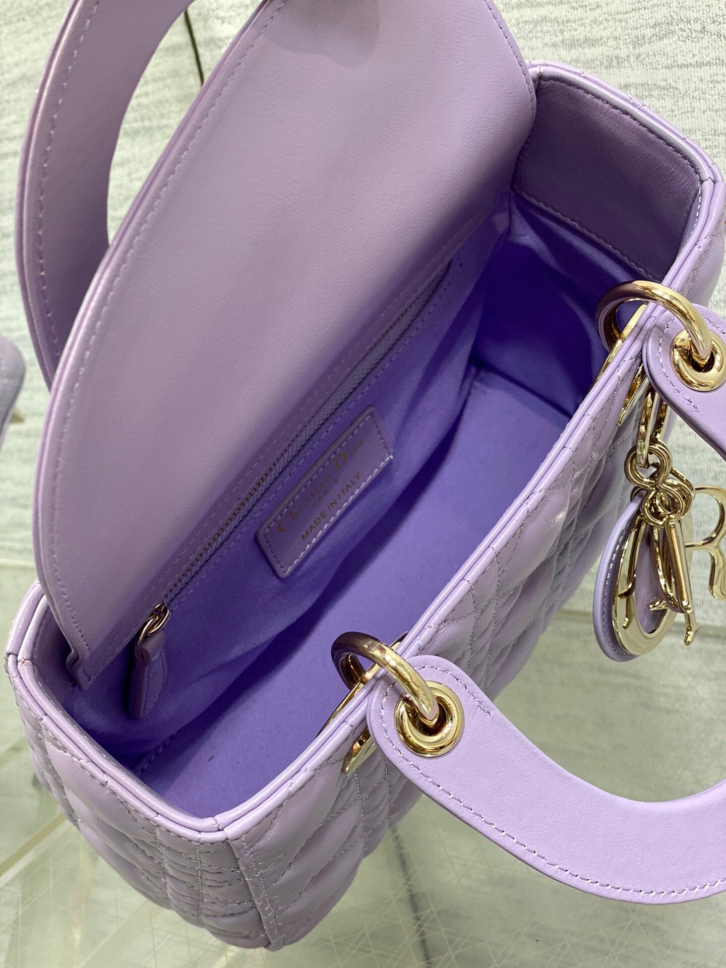 D*or small lady D*or my abcD*or bag in lilas lambskin