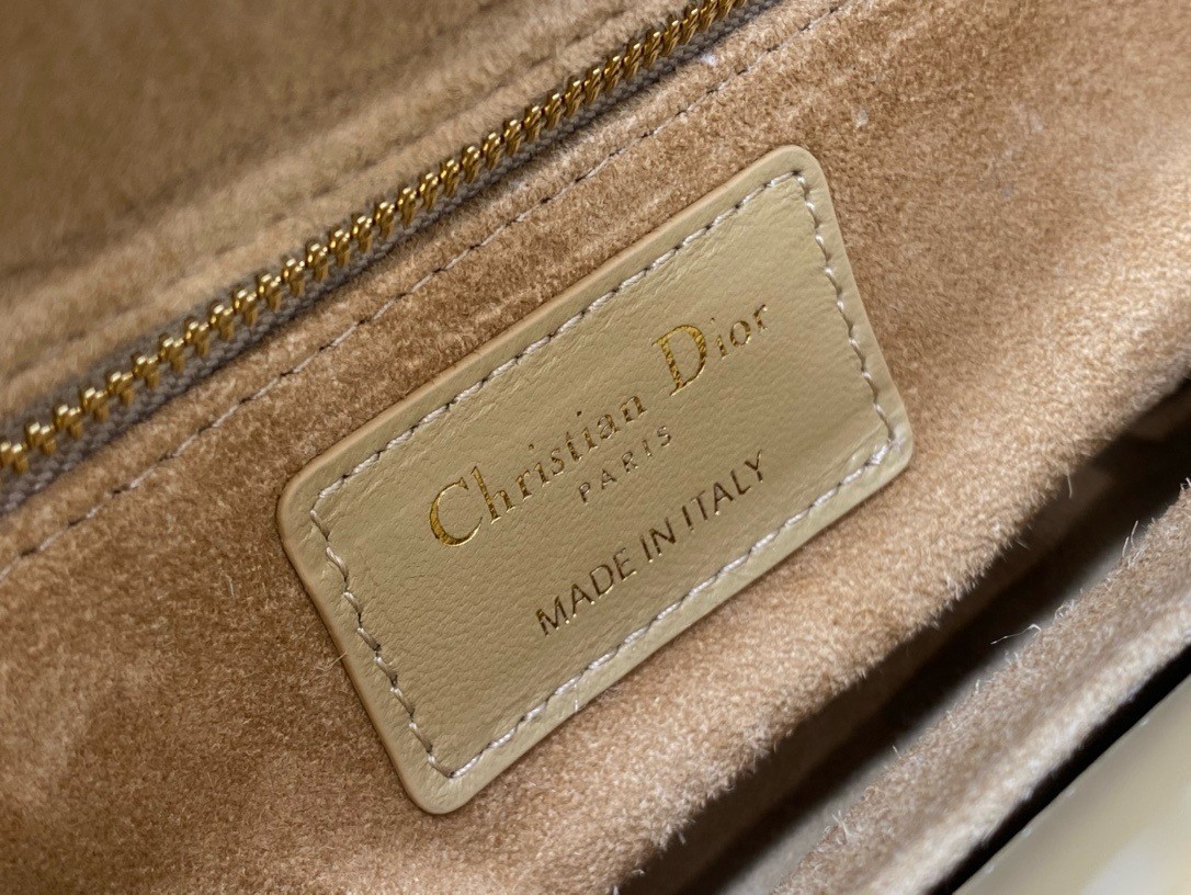 D*or small lady D*or my abcD*or bag in pastel yellow lambskin