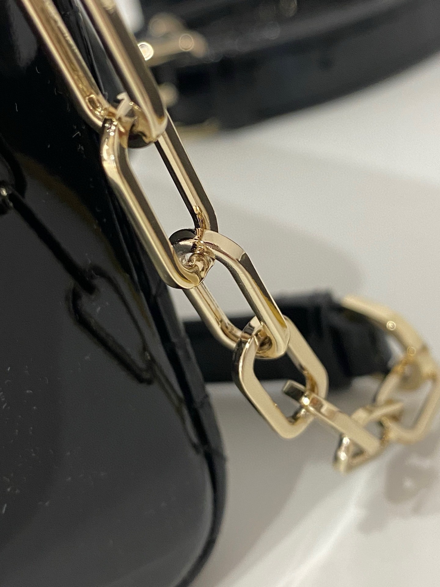 D*or lady d-joy small bag in black patent calfskin