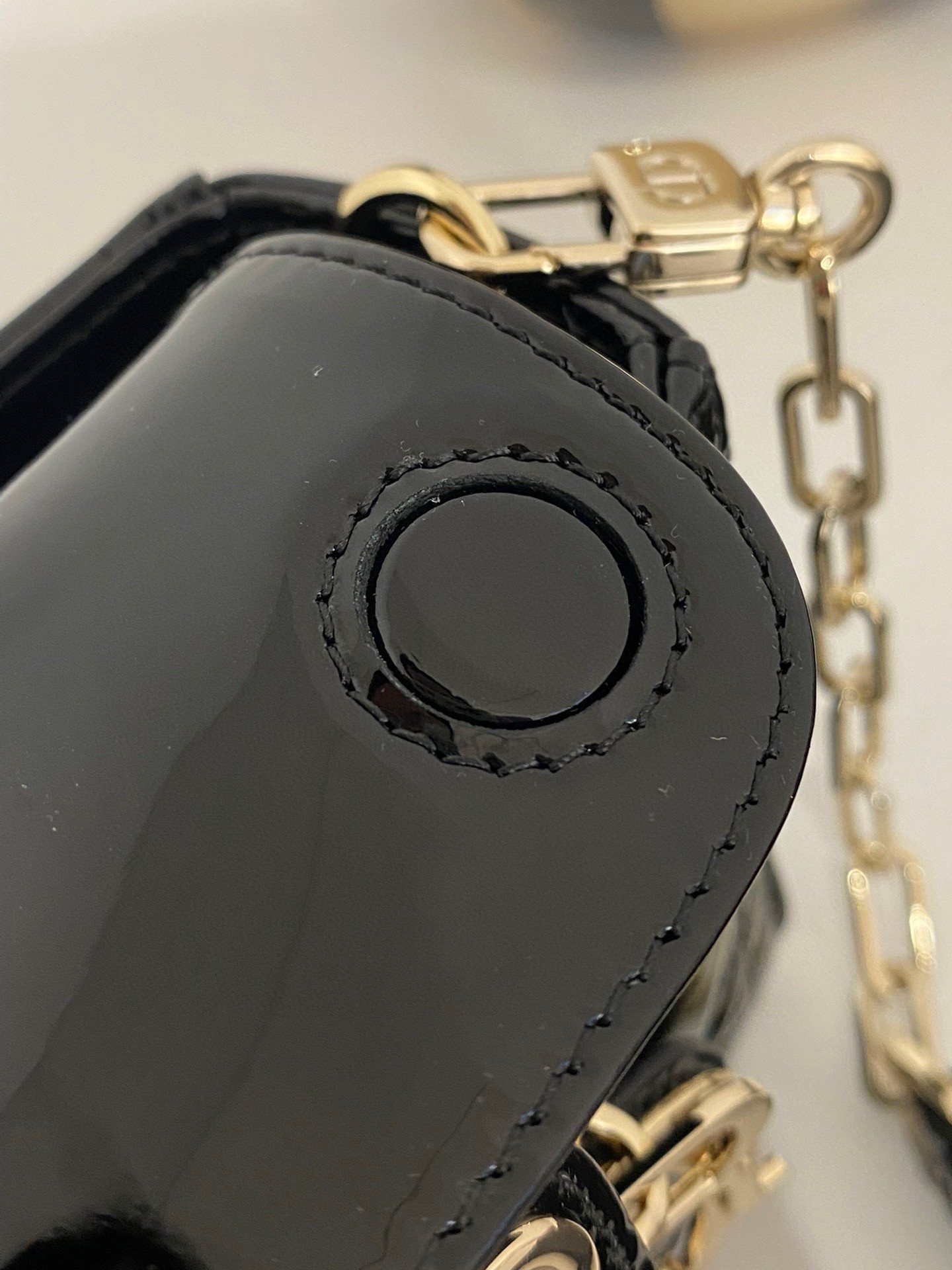 D*or lady d-joy small bag in black patent calfskin