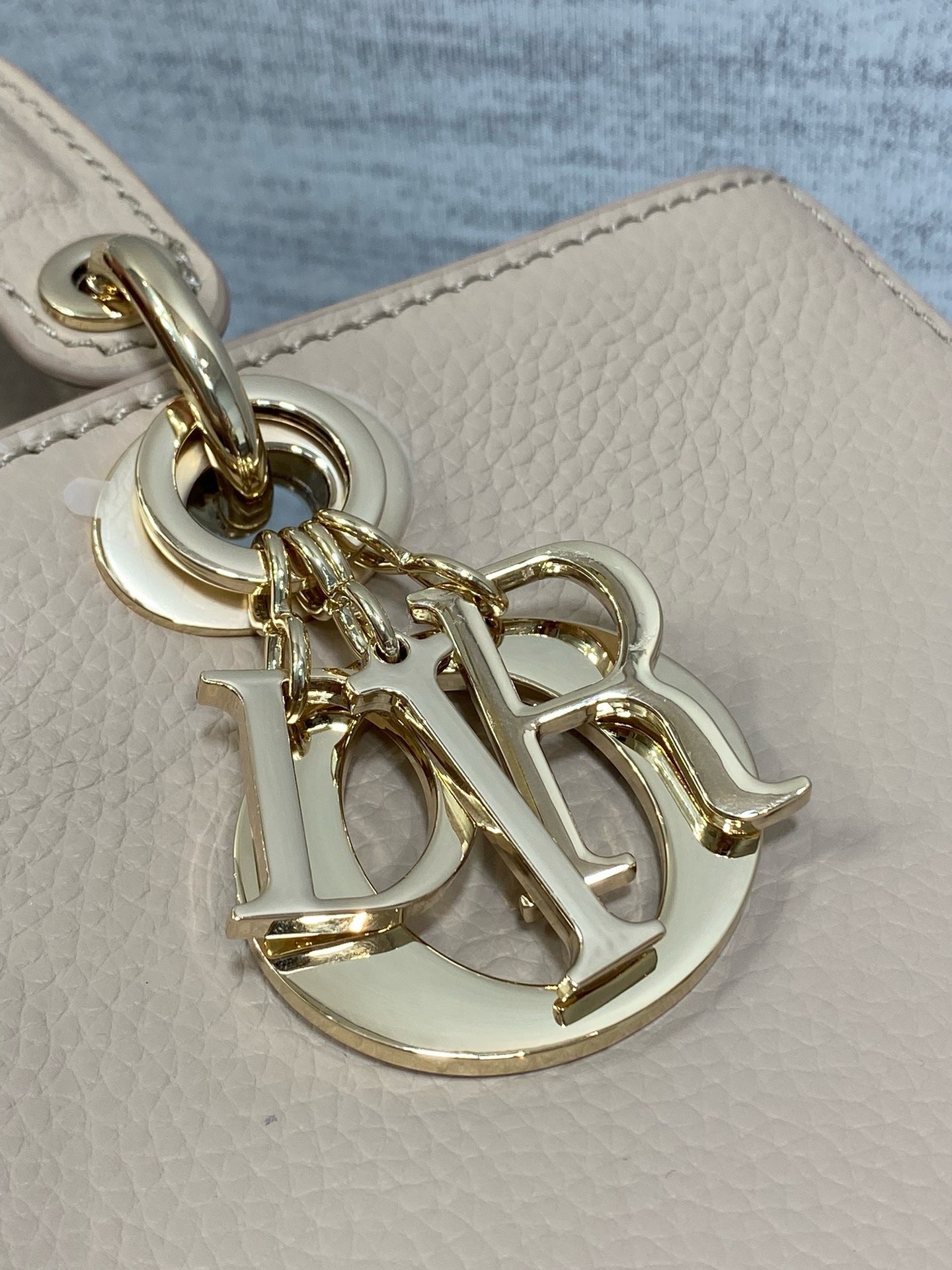 D*or medium lady d-sire my abcD*or bag in beige bull leather