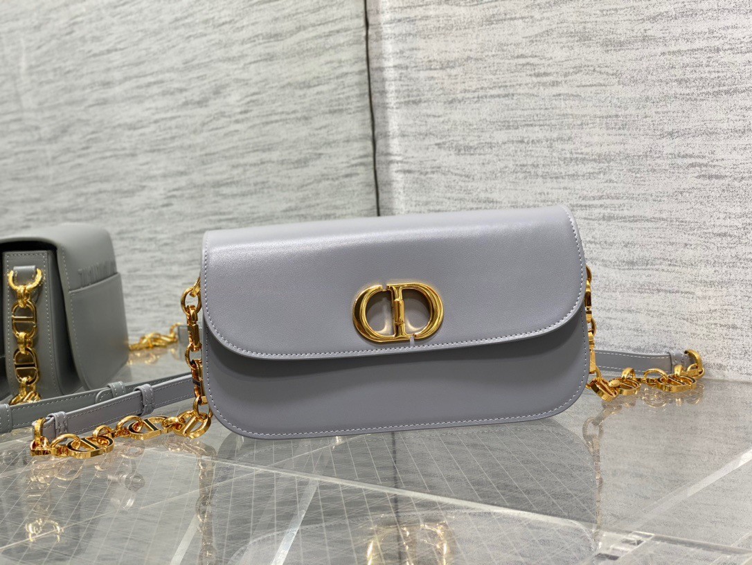 D*or 30 montaigne avenue bag in grey box calfskin