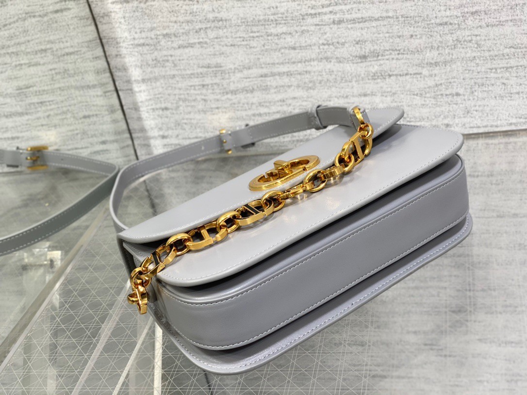 D*or 30 montaigne avenue bag in grey box calfskin