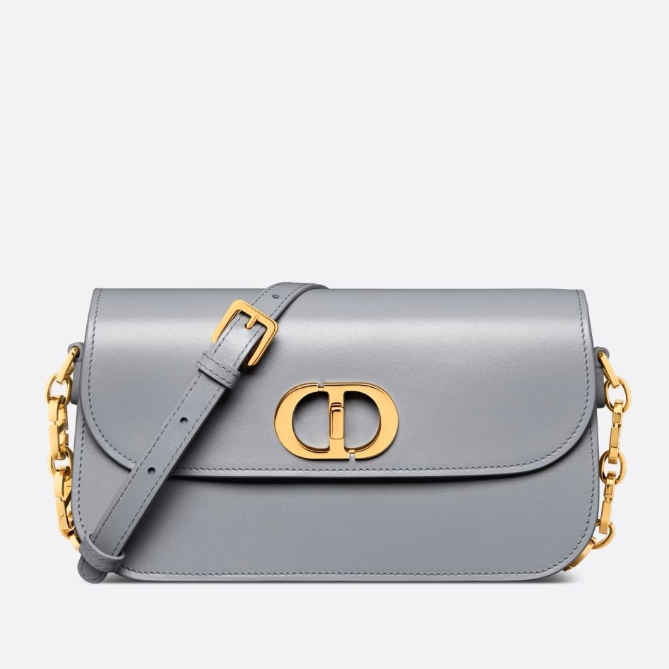 D*or 30 montaigne avenue bag in grey box calfskin