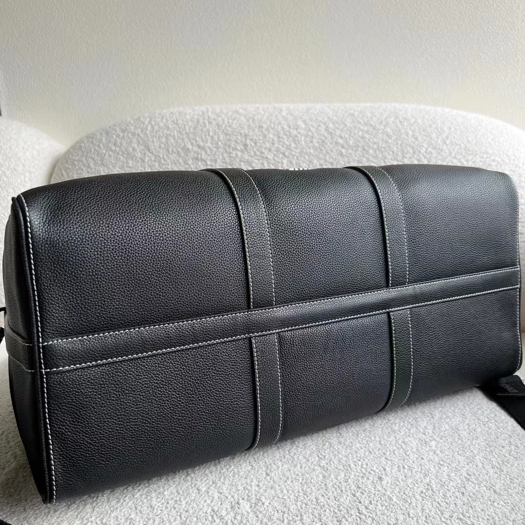 D*or lingot 50 duffle bag in black grained calfskin