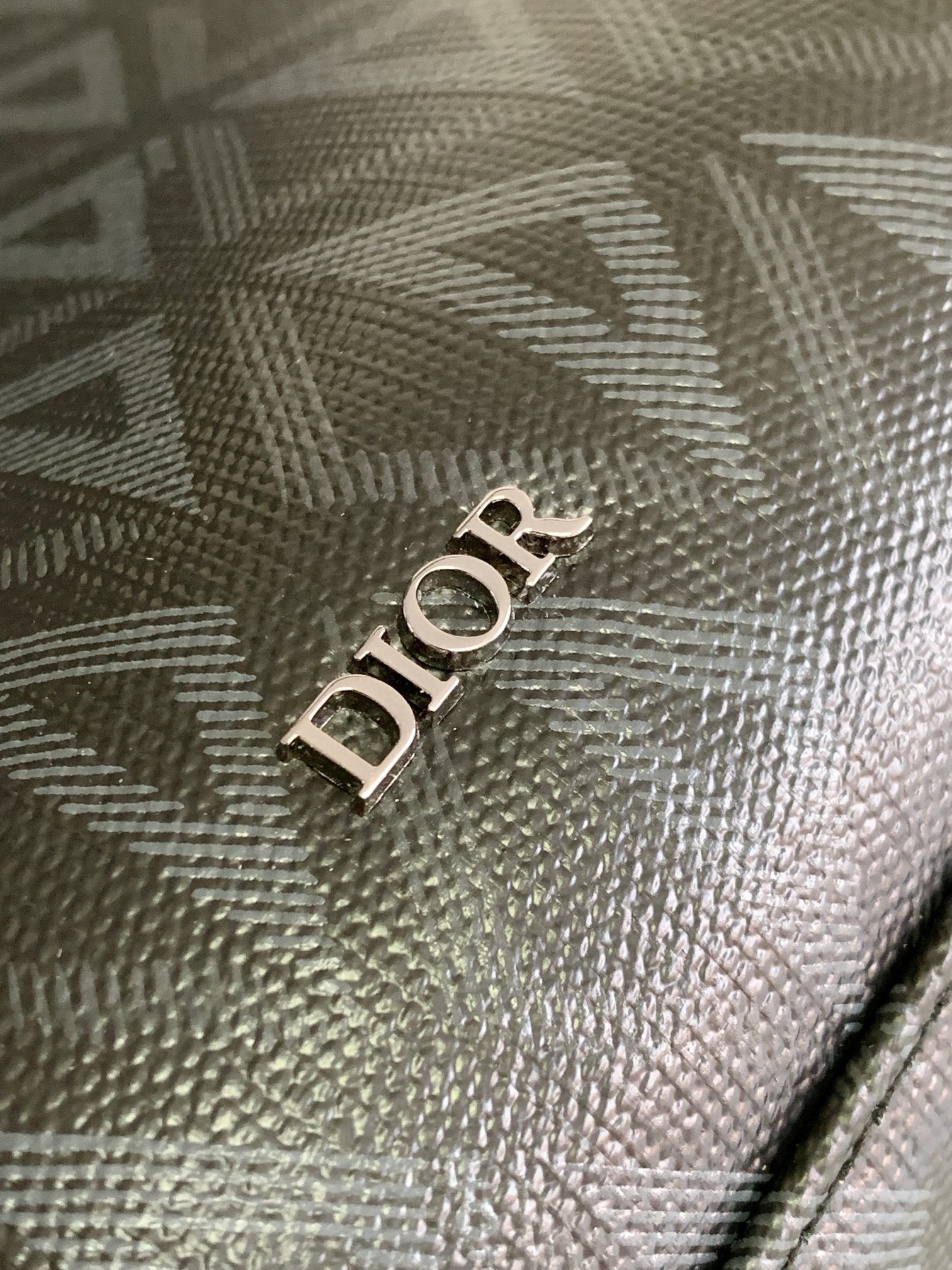 D*or safari tote bag in black cd diamond canvas