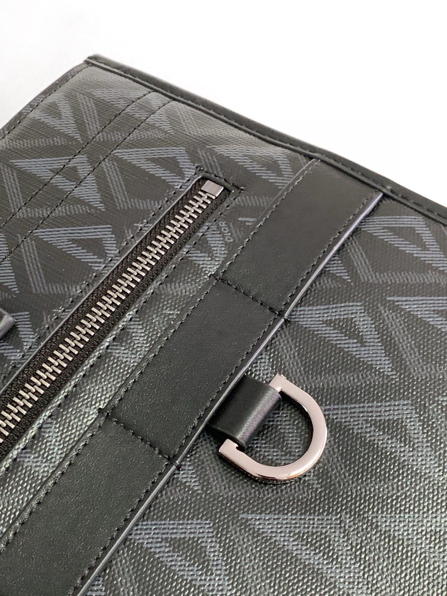 D*or safari tote bag in black cd diamond canvas