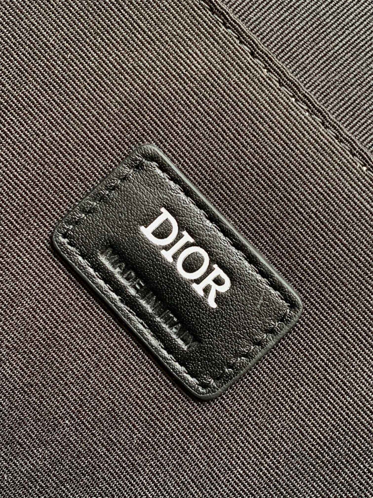 D*or safari tote bag in black cd diamond canvas