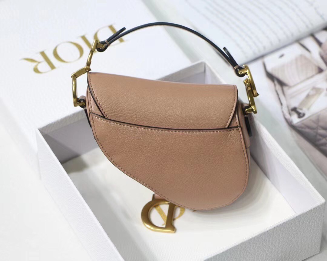 D*or micro saddle bag in poudre goatskin