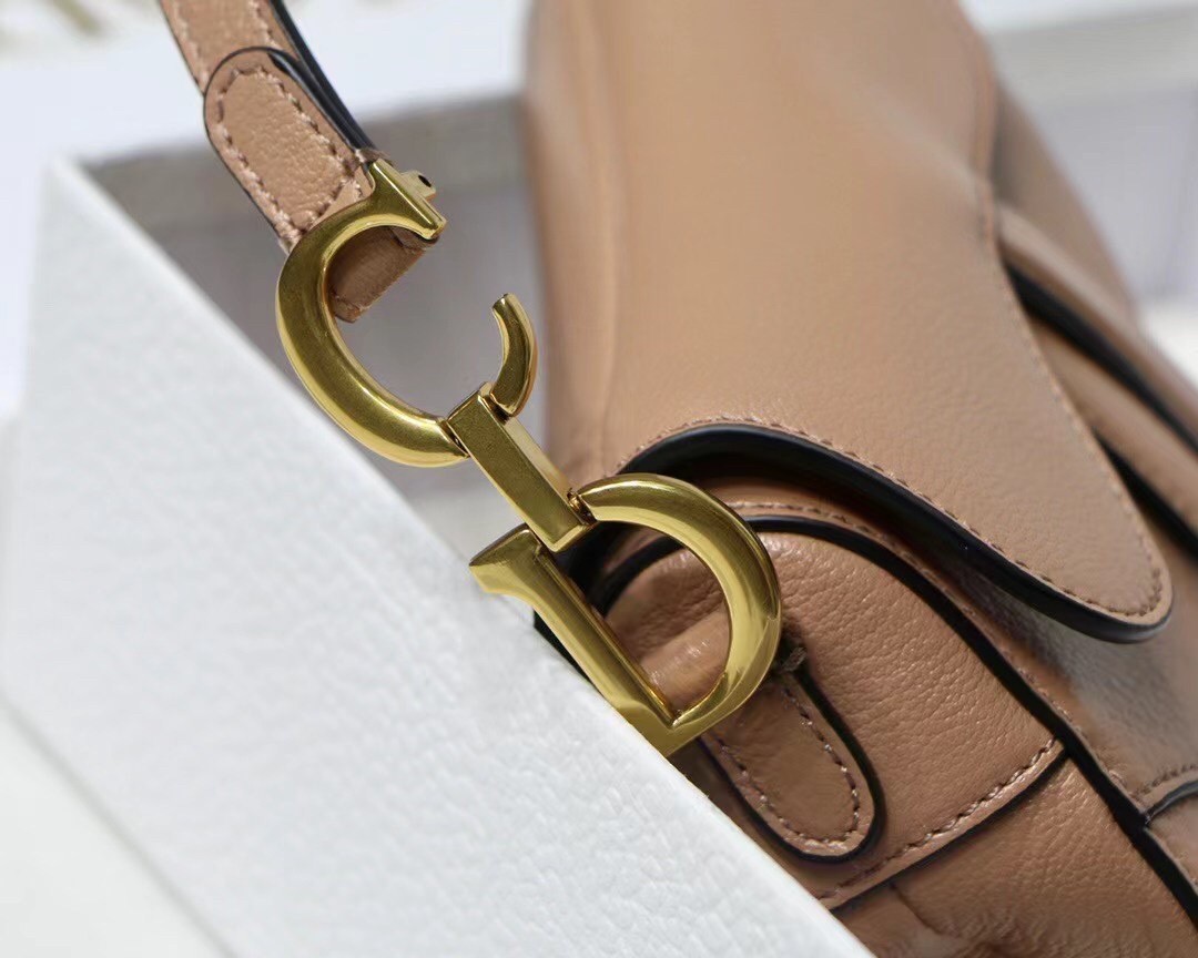 D*or micro saddle bag in poudre goatskin