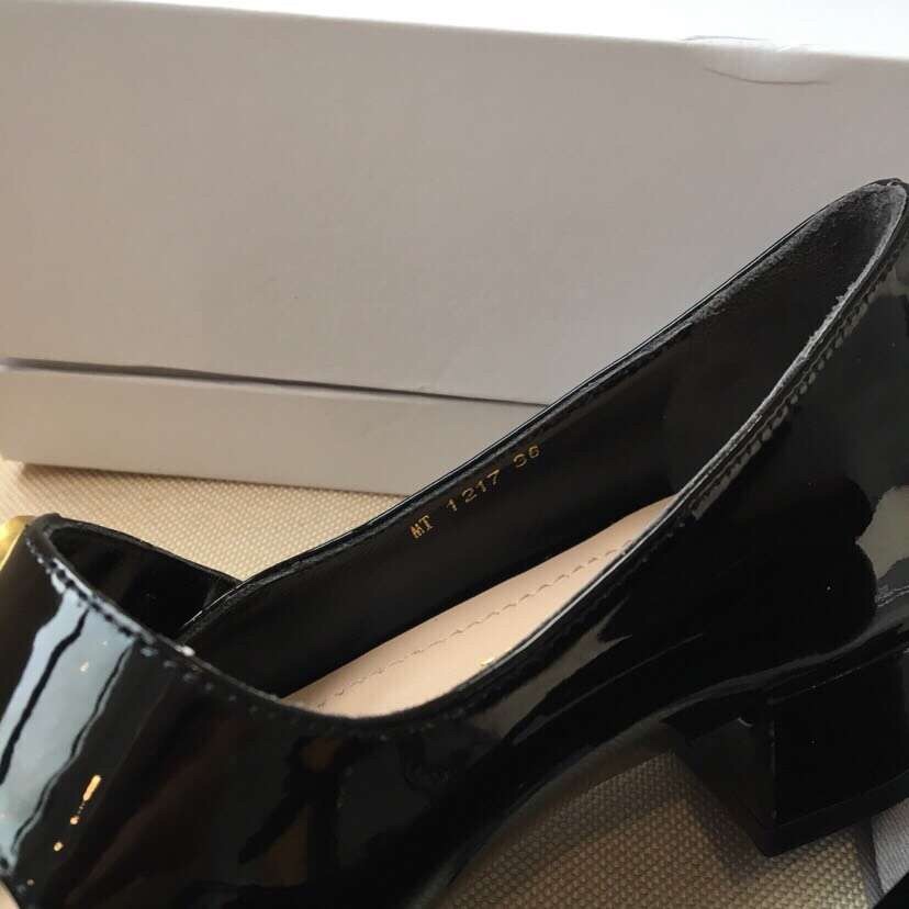 D*or baby-d ballet flats in black patent calfskin