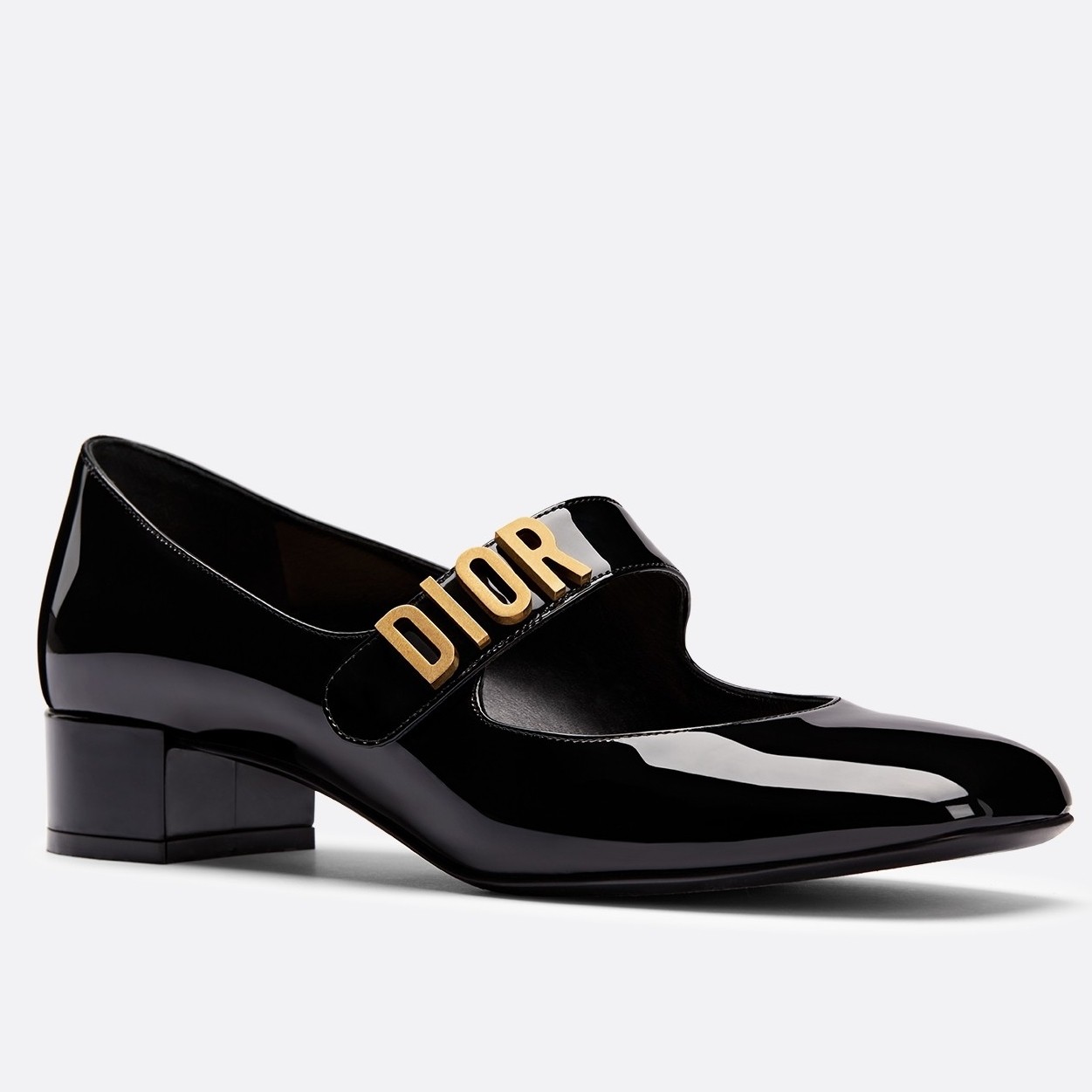 D*or baby-d ballet flats in black patent calfskin