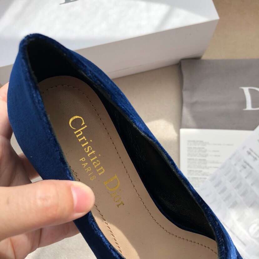 D*or baby-d ballet flats in dark blue velvet