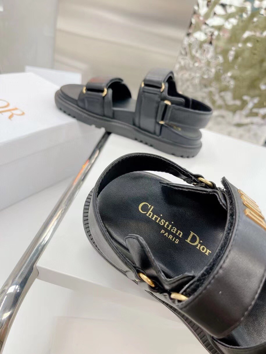 D*or D*oract sandals in black lambskin