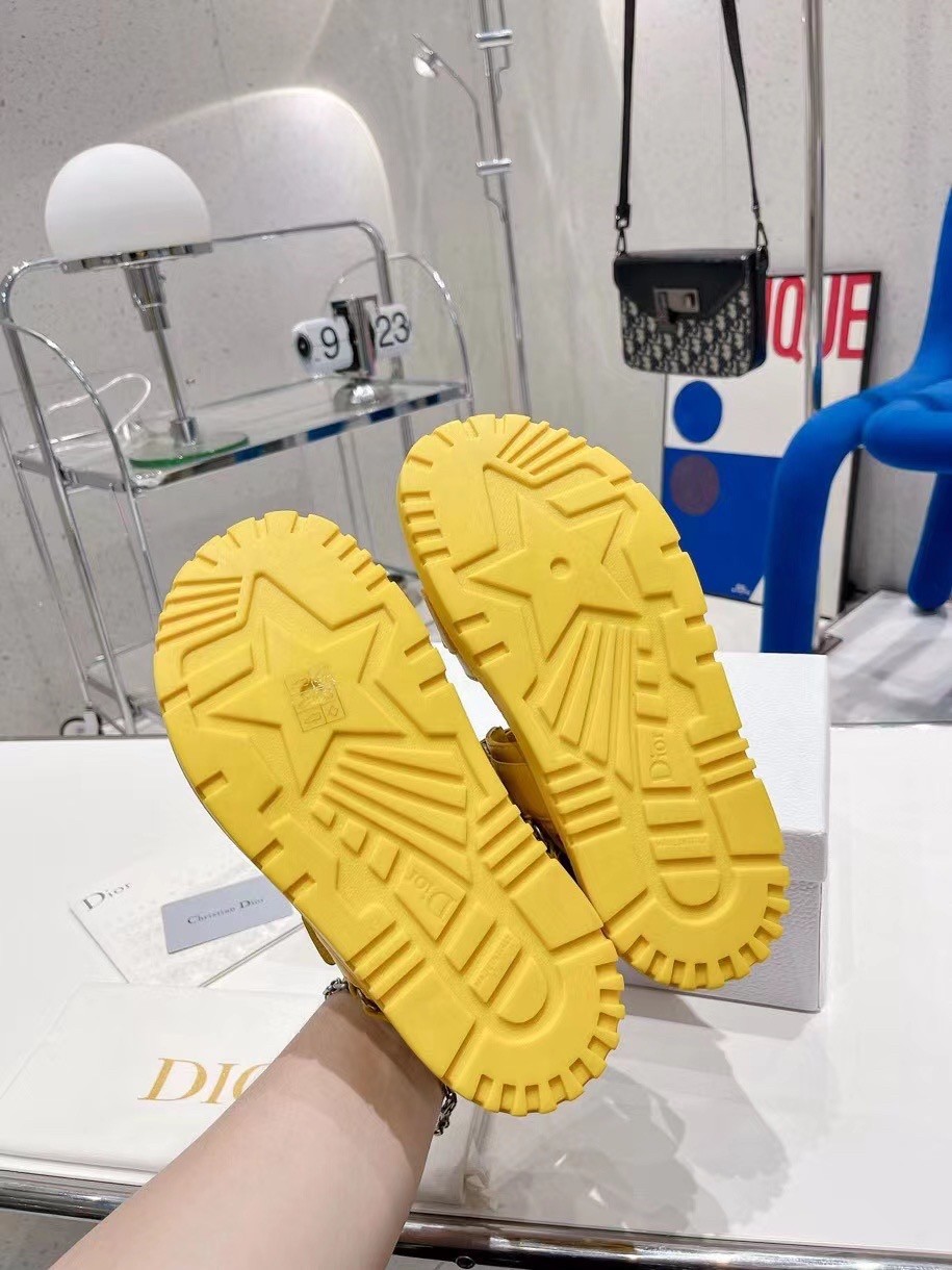 D*or D*oract sandals in yellow lambskin