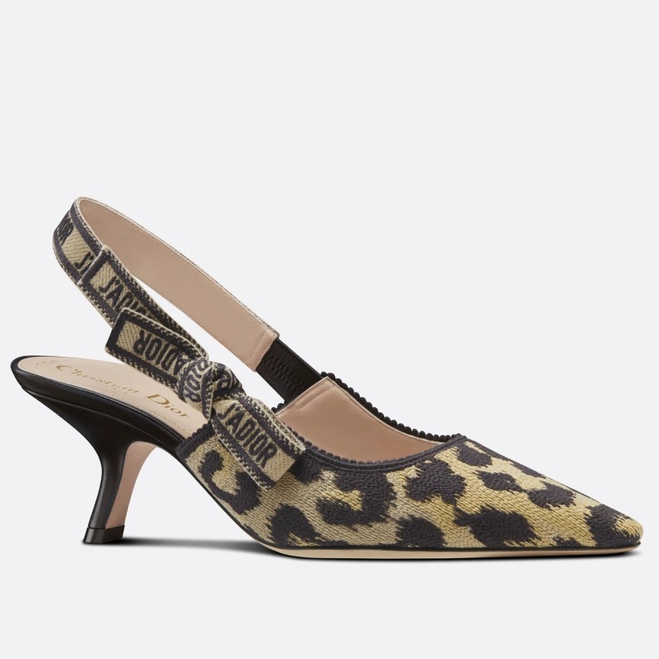 D*or j''aD*or slingback 65mm pumps in mizza embroidered cotton