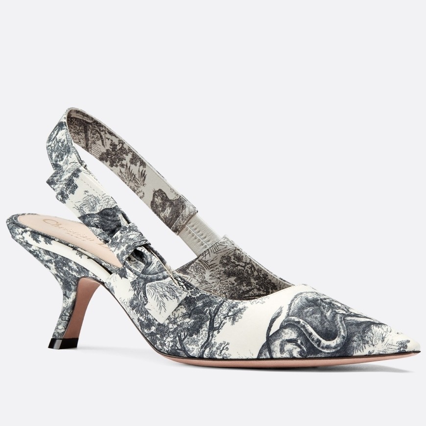 D*or sweet-d high-heeled pump in toile de jouy canvas