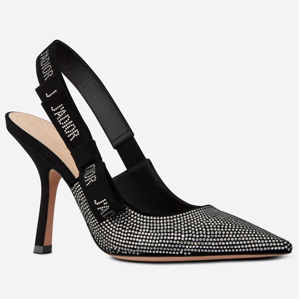 D*or j''aD*or slingback pumps 100mm in silver strass