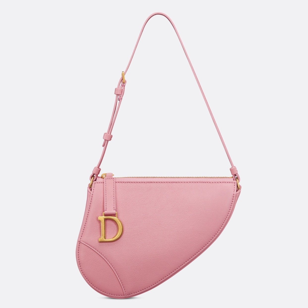 D*or saddle rodeo pouch in pink goatskin