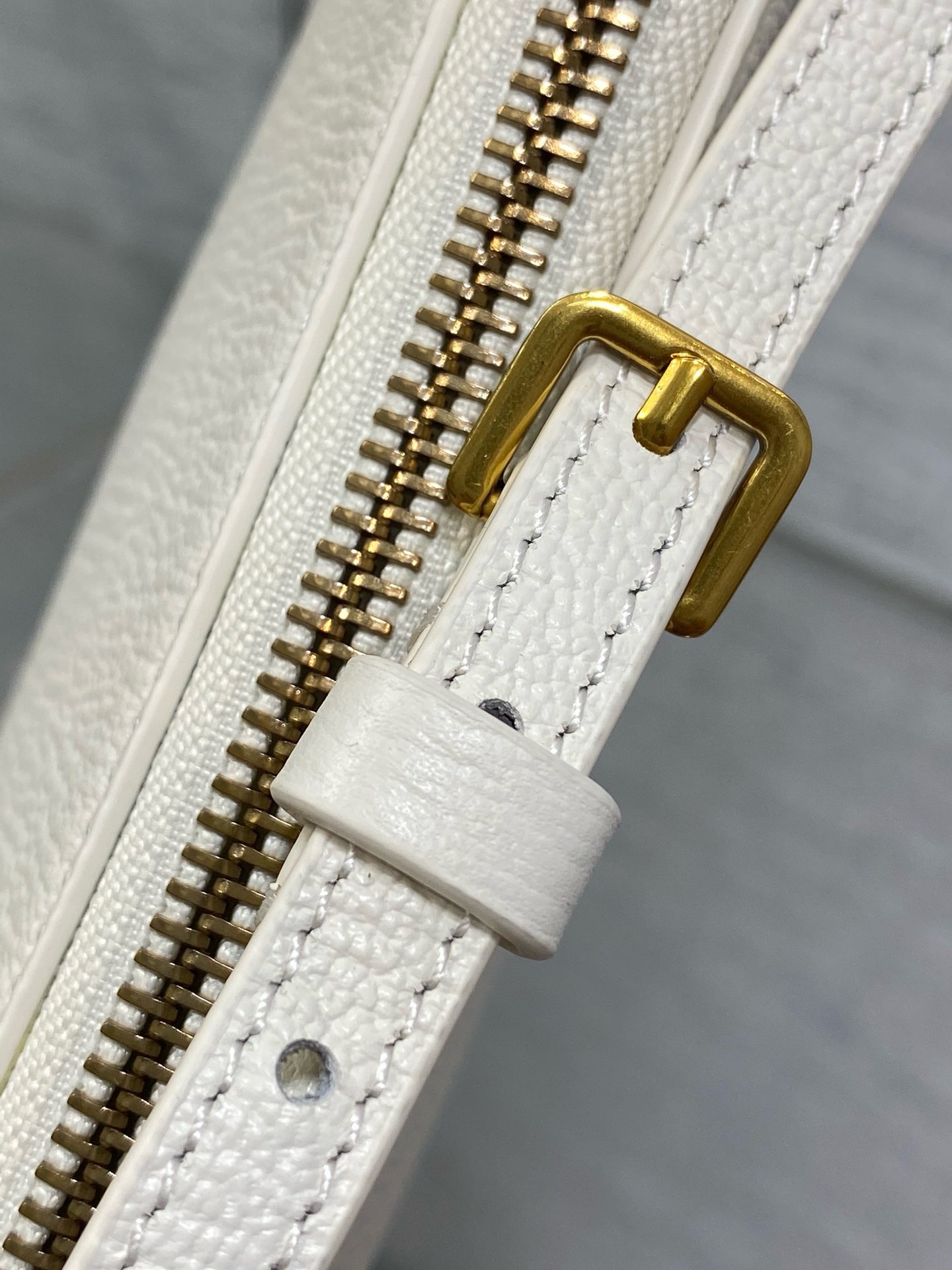 D*or saddle rodeo pouch in white goatskin