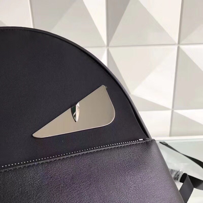 F**di black large bag bugs eye inlays backpack
