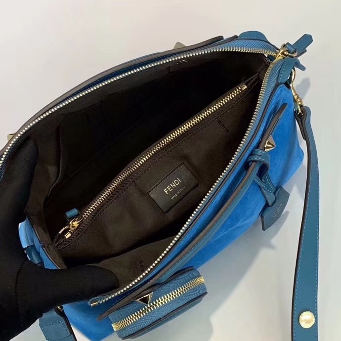 F**di by the way medium bag in blue suede