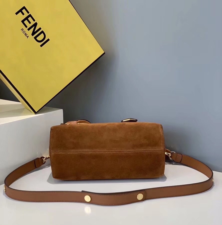 F**di by the way medium bag in brown suede