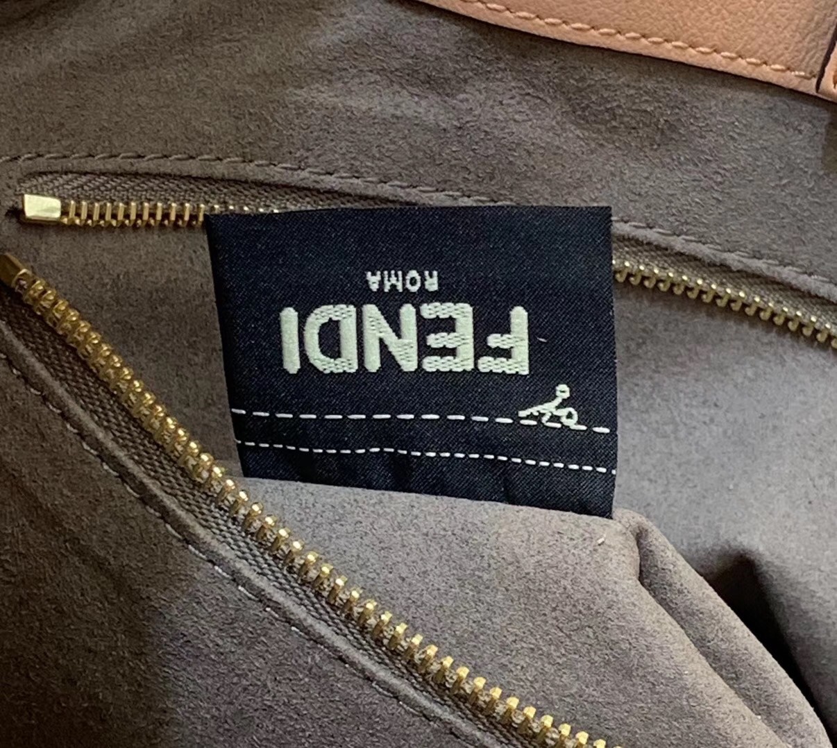 F**di ff tote small bag in pink calfskin