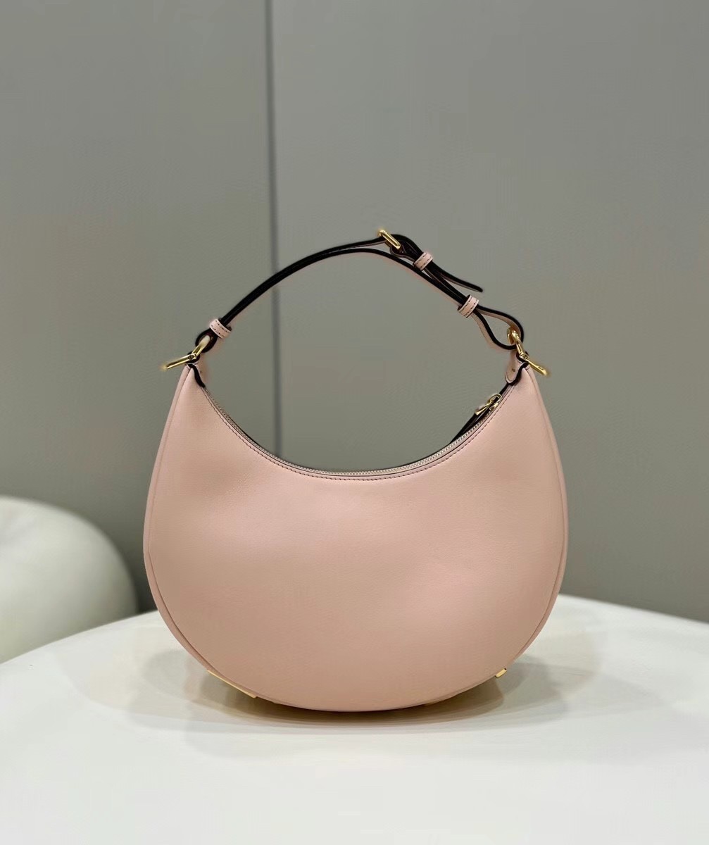 F**di F**digraphy small hobo bag in pink leather